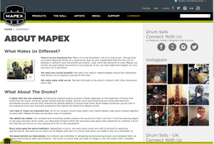 Mapex Drums. Conociendo su web mapex drums