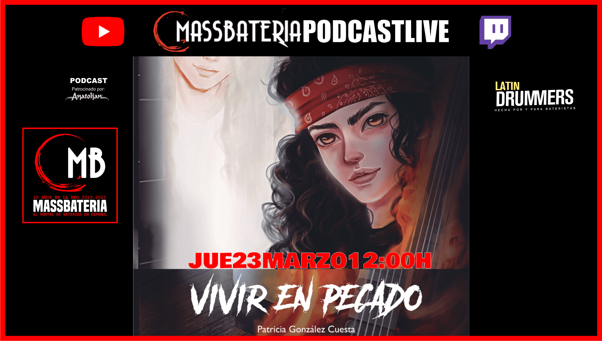 #109 MASSBATERIA PODCAST LIVE-FundAME-CONCIERTO BENÉFICO-INÉS DRAKE